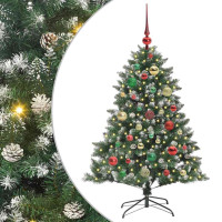 Produktbild för Konstgjord julgran Grön 120 cm PVC och Plast och Stål