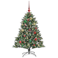 Produktbild för Konstgjord julgran Grön 120 cm PVC och Plast och Stål
