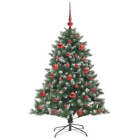 Produktbild för Konstgjord julgran Grön 150 cm PVC och Plast och Stål