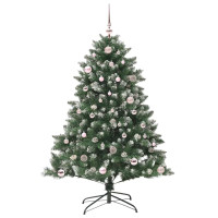 Produktbild för Konstgjord julgran Grön 150 cm PVC och Plast och Stål