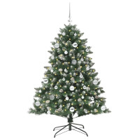 Produktbild för Konstgjord julgran Grön 150 cm PVC och Plast och Stål