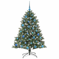 Produktbild för Konstgjord julgran Grön 150 cm PVC och Plast och Stål