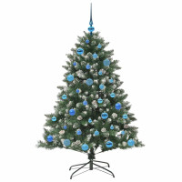 Produktbild för Konstgjord julgran Grön 150 cm PVC och Plast och Stål