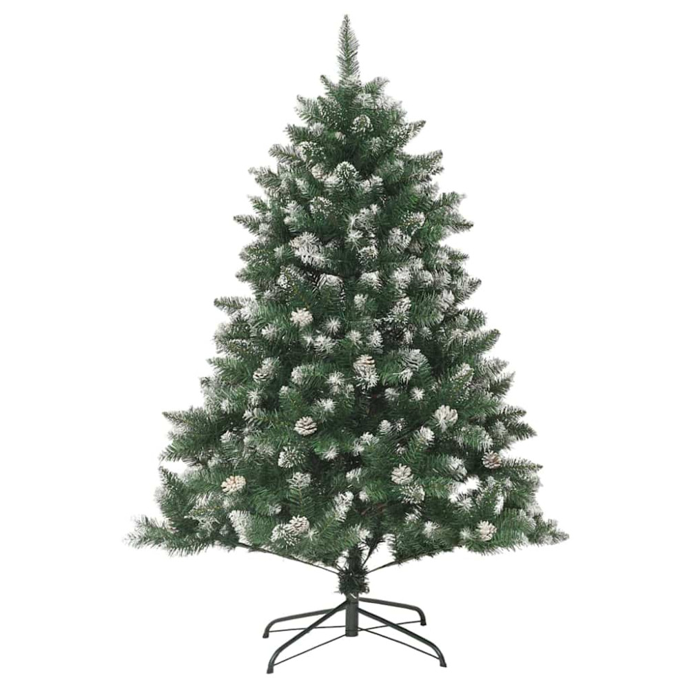 Produktbild för Konstgjord julgran Grön 150 cm PVC och Plast och Stål