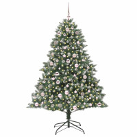 Produktbild för Konstgjord julgran Grön 180 cm PVC och Plast och Stål