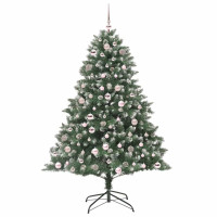 Produktbild för Konstgjord julgran Grön 180 cm PVC och Plast och Stål