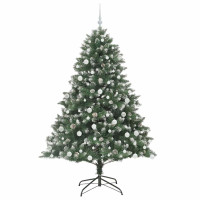 Produktbild för Konstgjord julgran Grön 180 cm PVC och Plast och Stål