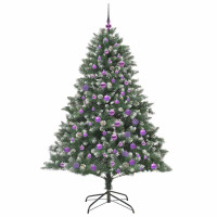 Produktbild för Konstgjord julgran Grön 180 cm PVC och Plast och Stål