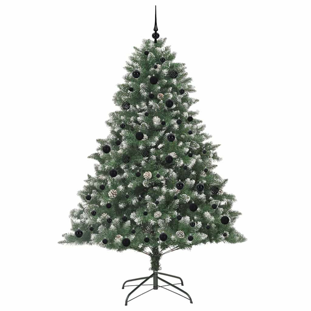 Produktbild för Konstgjord julgran Grön 210 cm PVC och Plast och Stål