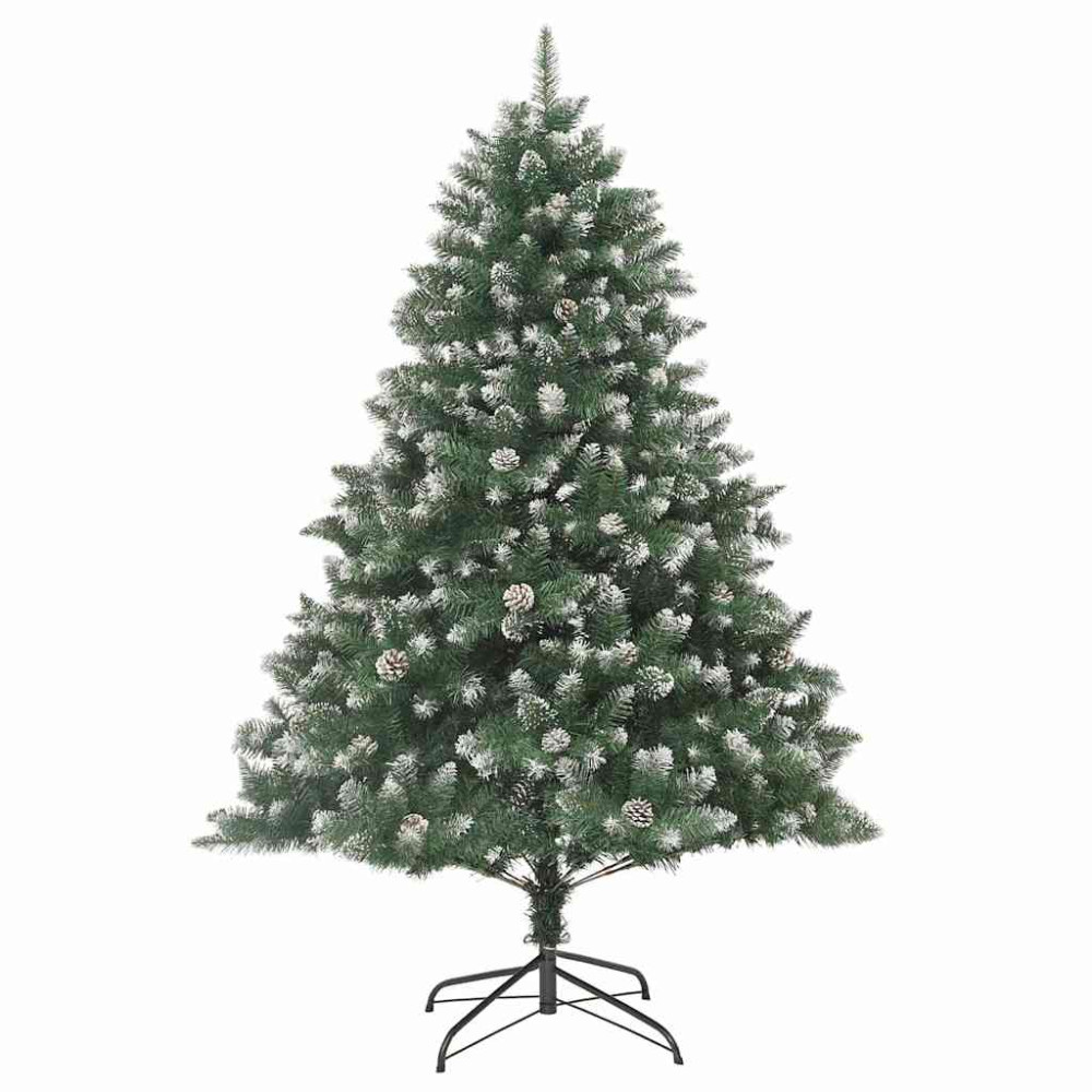 Produktbild för Konstgjord julgran Grön 210 cm PVC och Plast och Stål