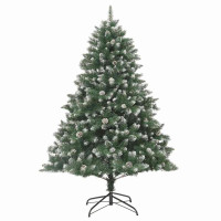 Produktbild för Konstgjord julgran Grön 210 cm PVC och Plast och Stål
