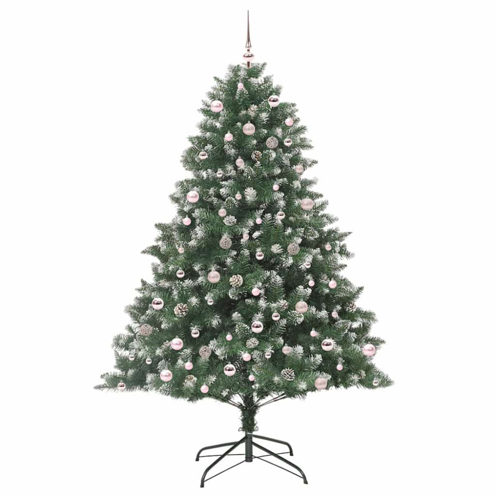 Produktbild för Konstgjord julgran Grön 240 cm PVC och Plast och Stål