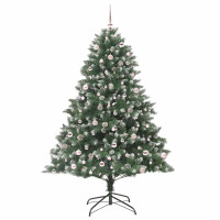 Produktbild för Konstgjord julgran Grön 240 cm PVC och Plast och Stål