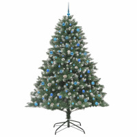 Produktbild för Konstgjord julgran Grön 240 cm PVC och Plast och Stål