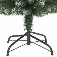 Produktbild för Konstgjort smalt julträd med 300 LED-lampor Grön och Vit 240 cm