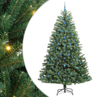 Produktbild för Plast Hingad Julgran med stativ Grön 240 cm PVC och metall