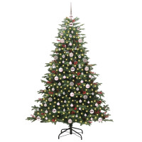 Produktbild för Konstgjord julgran Grön 180 cm PVC och Metall och Plast
