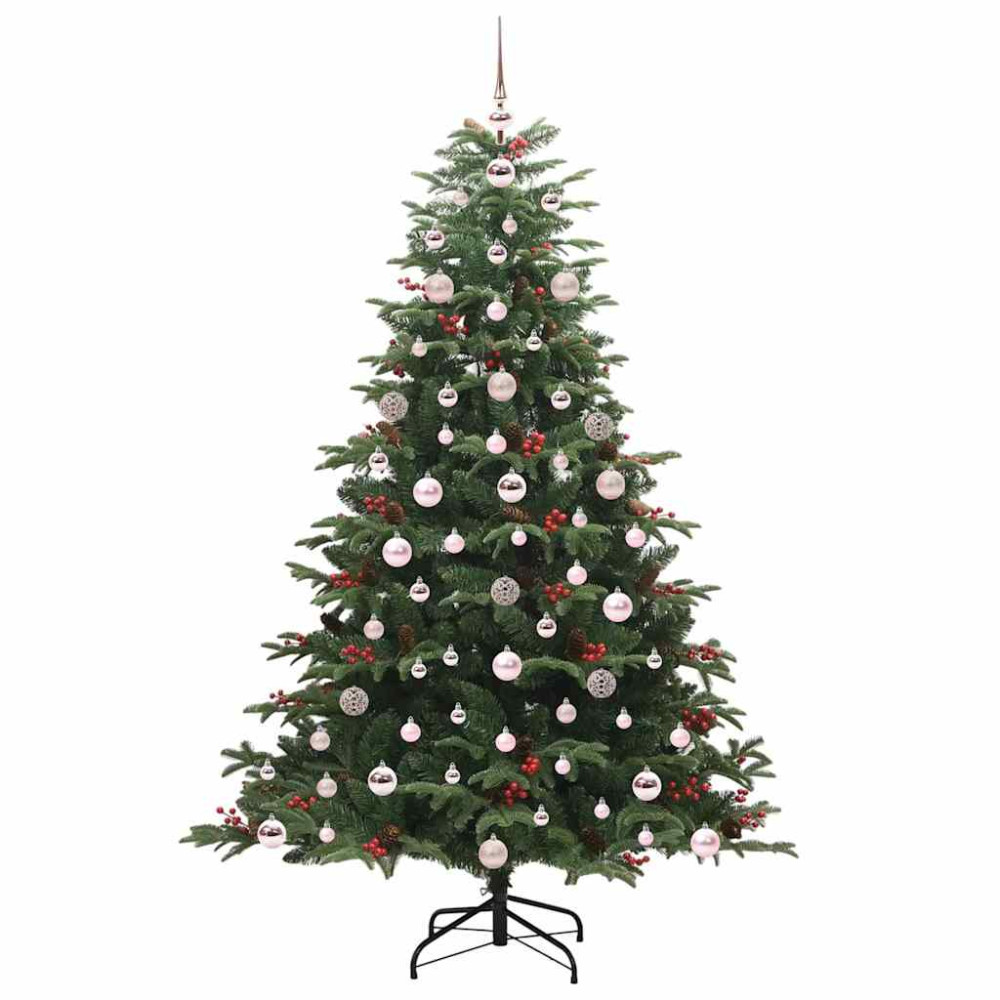 Produktbild för Konstgjord julgran Grön 180 cm PVC och Metall och Plast