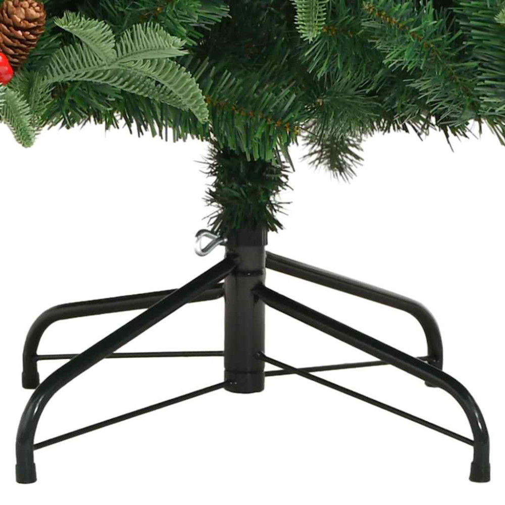 Produktbild för Konstgjord julgran Grön 180 cm PVC och Metall och Plast