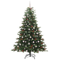 Produktbild för Konstgjord julgran Grön 210 cm PVC och Metall och Plast