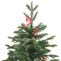 Produktbild för Konstgjord julgran Grön 240 cm PVC och Metall och Plast