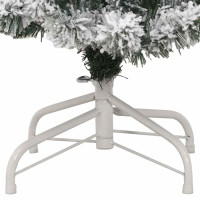 Produktbild för Plast Hingad Julgran med 150 LED-lampor Grön och Vit 150 cm