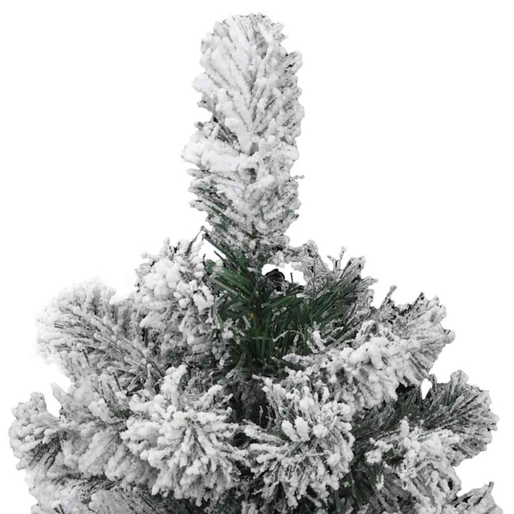 Produktbild för Plast Hingad Julgran med 150 LED-lampor Grön och Vit 150 cm