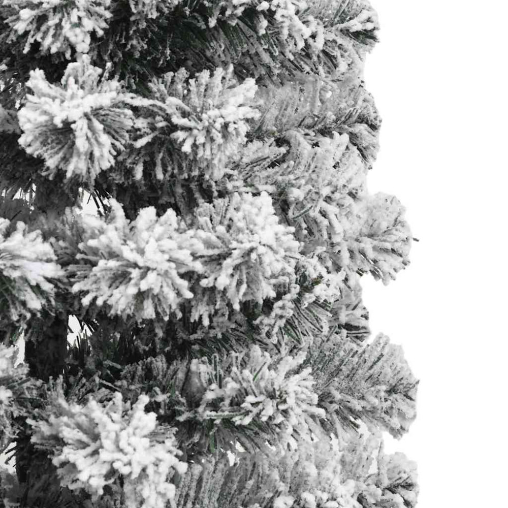 Produktbild för Plast Hingad Julgran med 150 LED-lampor Grön och Vit 150 cm