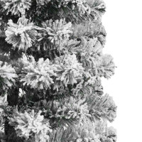 Produktbild för Plast Hingad Julgran med 150 LED-lampor Grön och Vit 150 cm