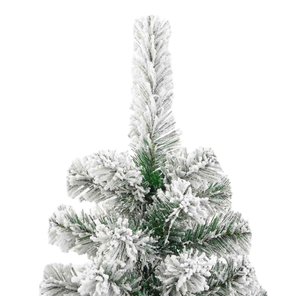 Produktbild för Plast Hingad Julgran med 300 LED-lampor Grön och Vit 210 cm