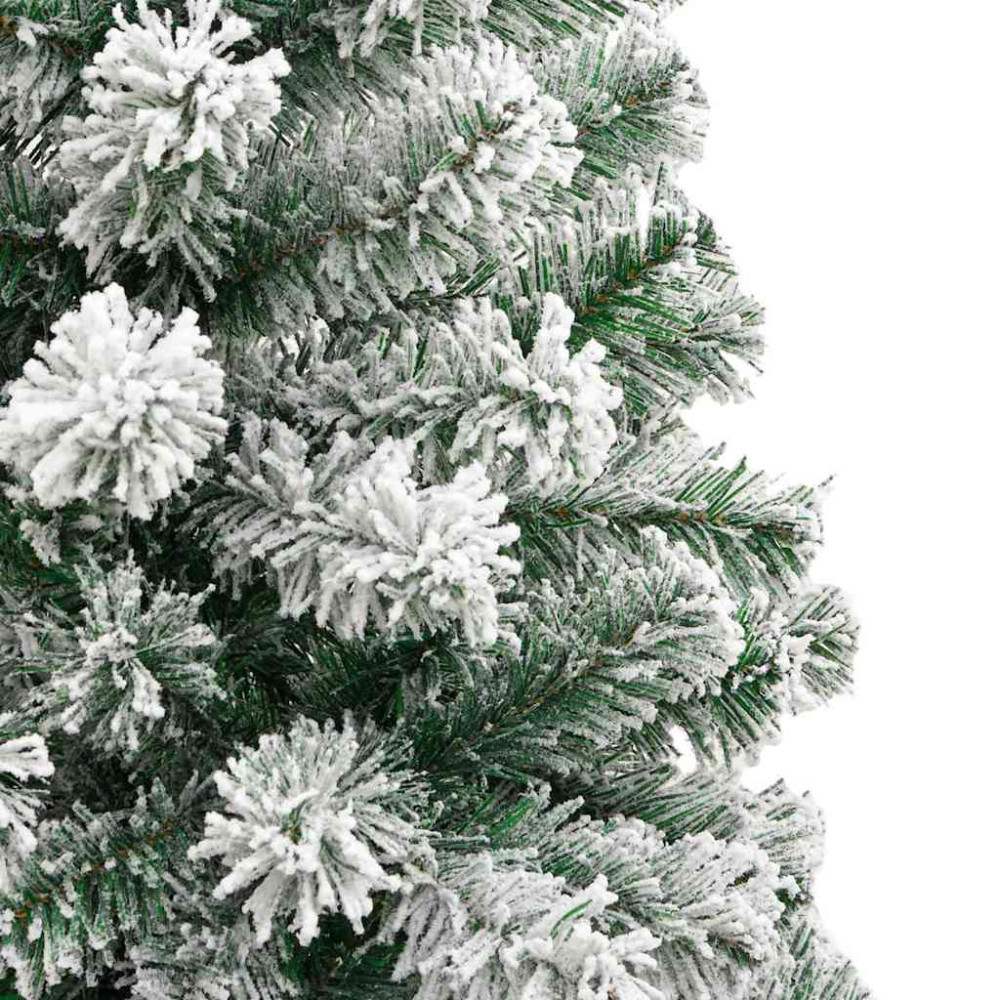 Produktbild för Plast Hingad Julgran med 300 LED-lampor Grön och Vit 240 cm