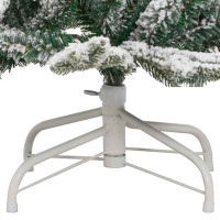 Produktbild för Plast Hingad Julgran med LED -remsljus Vit 150 cm PE och PVC