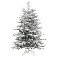 Produktbild för Plast Hingad Julgran med LED -remsljus Vit 150 cm PE och PVC