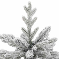 Produktbild för Plast Hingad Julgran med LED -remsljus Vit 150 cm PE och PVC