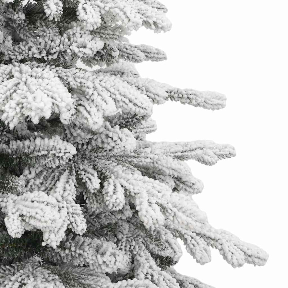 Produktbild för Plast Hingad Julgran med LED -remsljus Vit 210 cm PE och PVC
