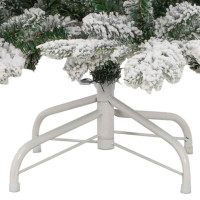 Produktbild för Plast Hingad Julgran med LED -remsljus Vit 210 cm PE och PVC