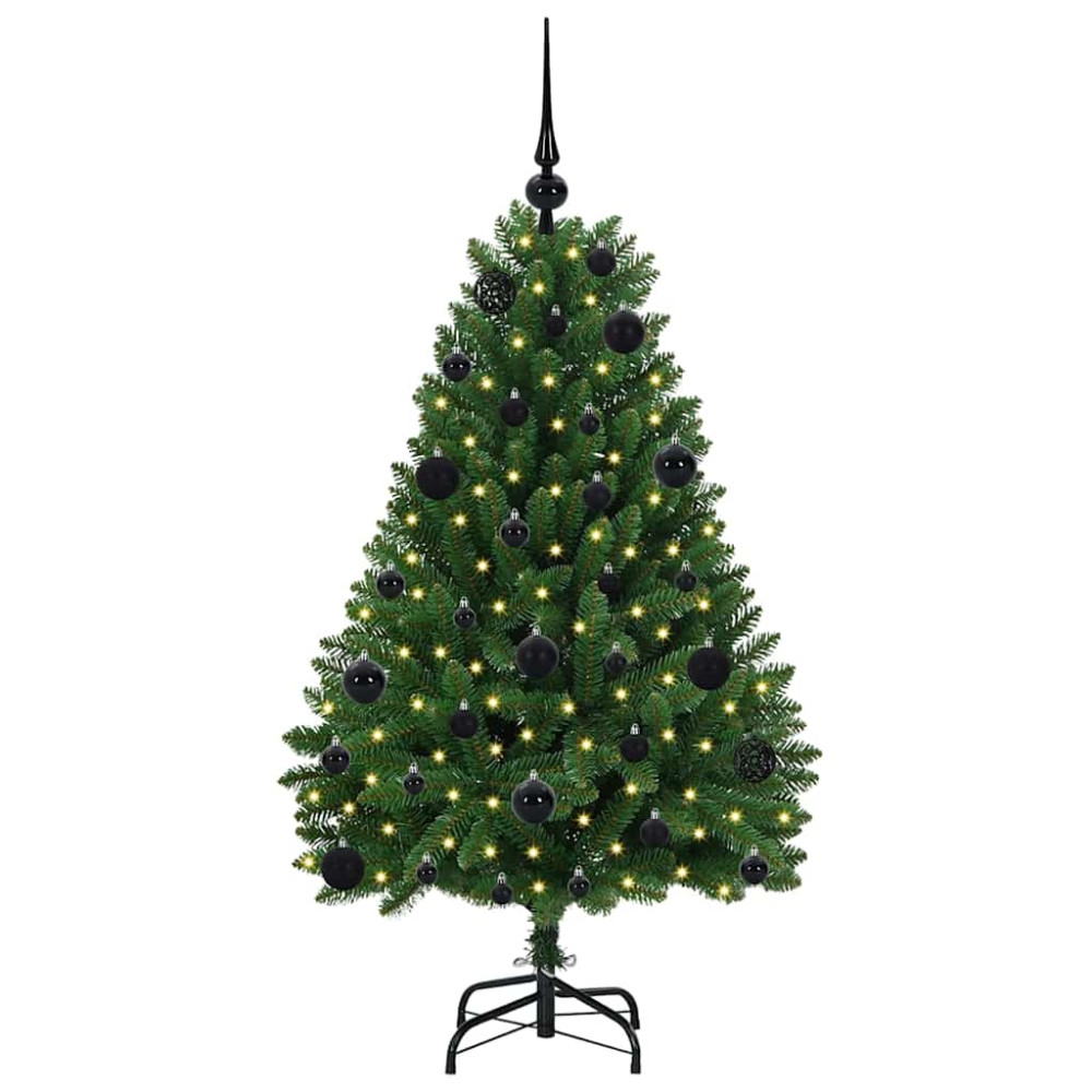 Produktbild för Konstgjord julgran Grön 120 cm PVC och metall