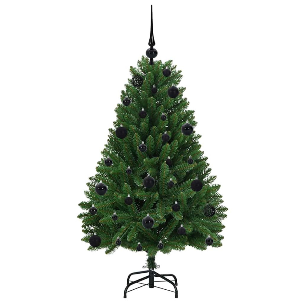Produktbild för Konstgjord julgran Grön 120 cm PVC och metall