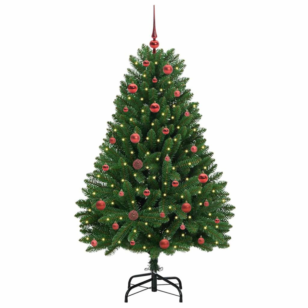 Produktbild för Konstgjord julgran Grön 150 cm PVC och metall