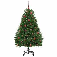 Produktbild för Konstgjord julgran Grön 150 cm PVC och metall