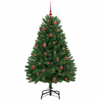 Produktbild för Konstgjord julgran Grön 150 cm PVC och metall
