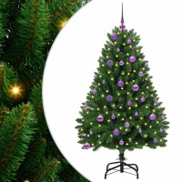 Produktbild för Konstgjord julgran Grön 150 cm PVC och metall