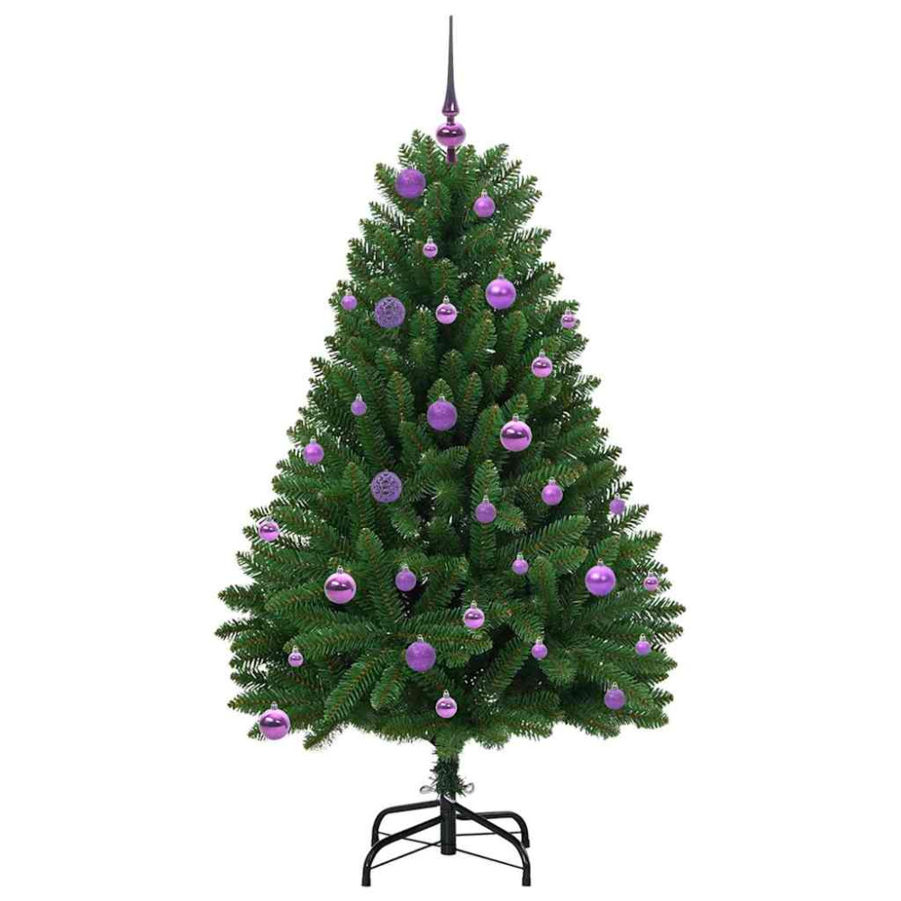 Produktbild för Konstgjord julgran Grön 150 cm PVC och metall