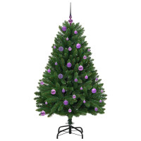 Produktbild för Konstgjord julgran Grön 150 cm PVC och metall
