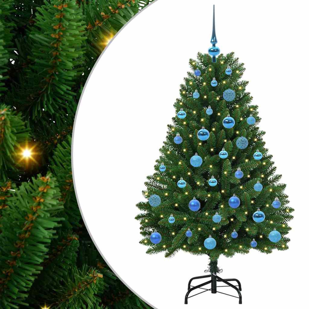 Produktbild för Konstgjord julgran Grön 150 cm PVC och metall