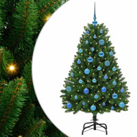 Produktbild för Konstgjord julgran Grön 150 cm PVC och metall