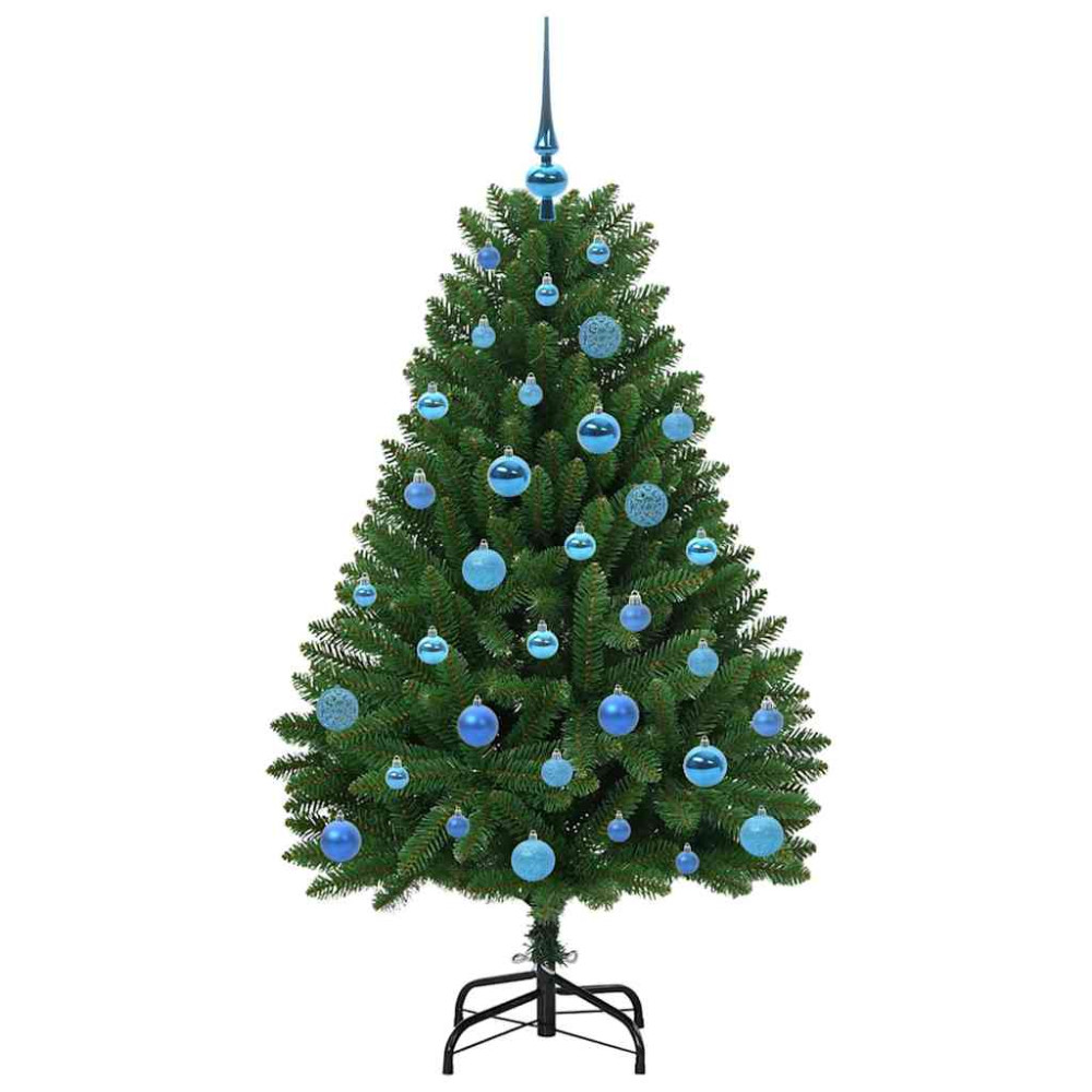 Produktbild för Konstgjord julgran Grön 150 cm PVC och metall