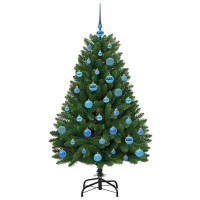 Produktbild för Konstgjord julgran Grön 150 cm PVC och metall
