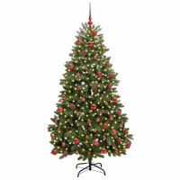 Produktbild för Konstgjord julgran Grön 180 cm PVC och metall