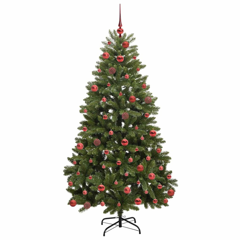Produktbild för Konstgjord julgran Grön 180 cm PVC och metall